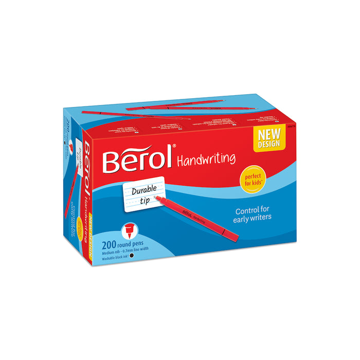 Berol Handwriting Pens Black 200pk