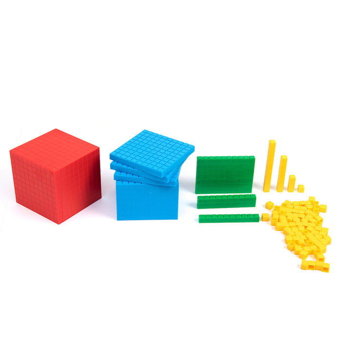 Plastic Interlocking Base Ten Set 121pc