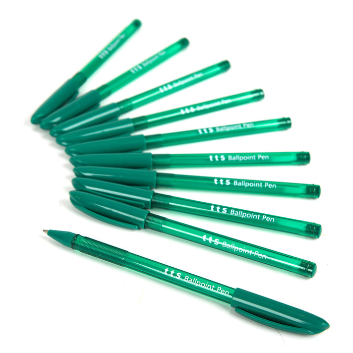 TTS Ball Point Pen - Green 50pk