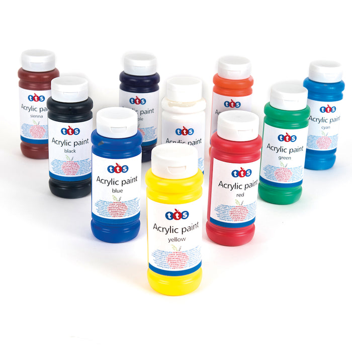 Assorted TTS Acrylic Paint 500ml 12pk