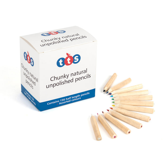 TTS Half Length Chunky Unlaquered Pencils 156pk