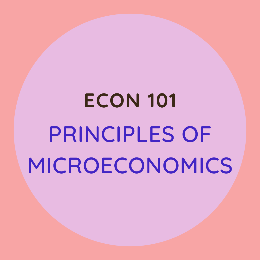 ECON 101 Principles of Microeconomics