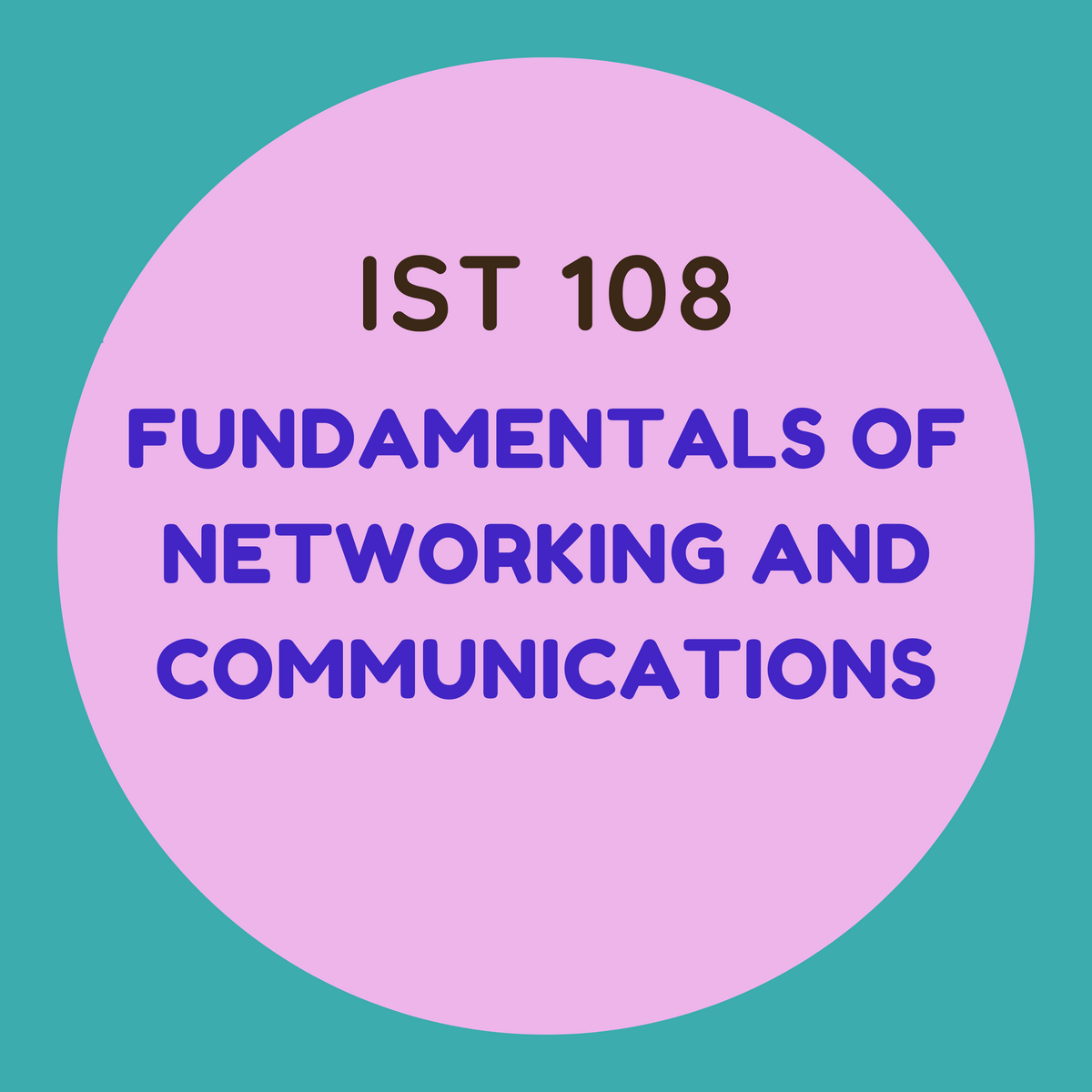 IST 108 Fundamentals of Networking and Communication — aafaqeducation