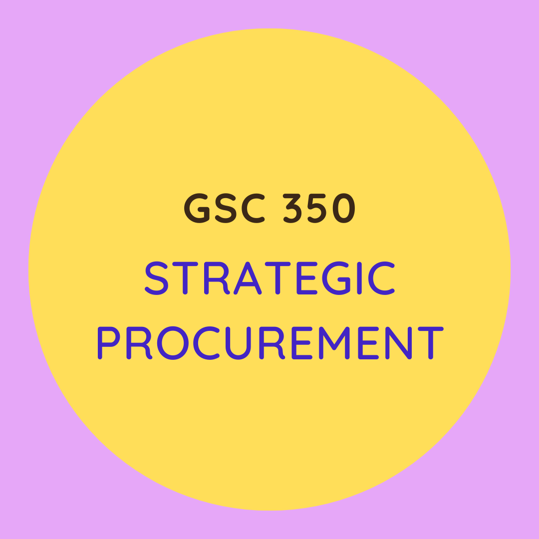 GSC	350	Strategic Procurement