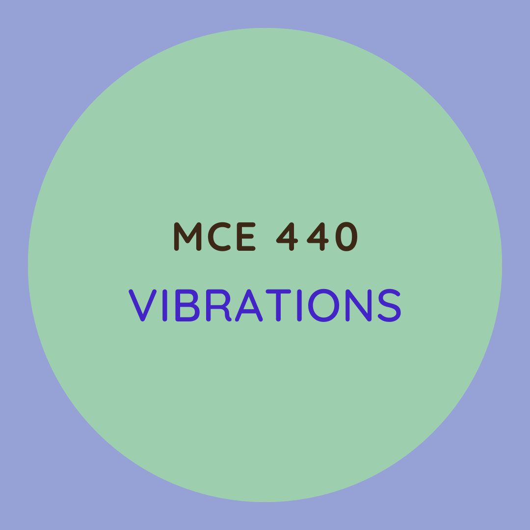 MCE 440 Vibrations