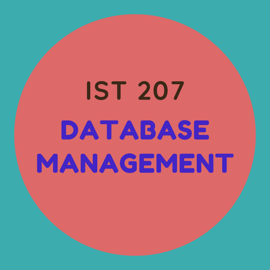 IST 207 Database Management