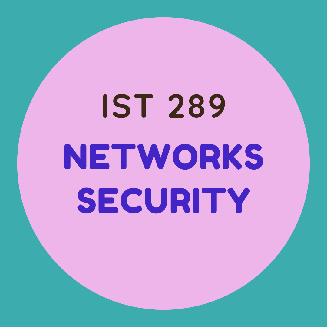 IST 289 Networks Security