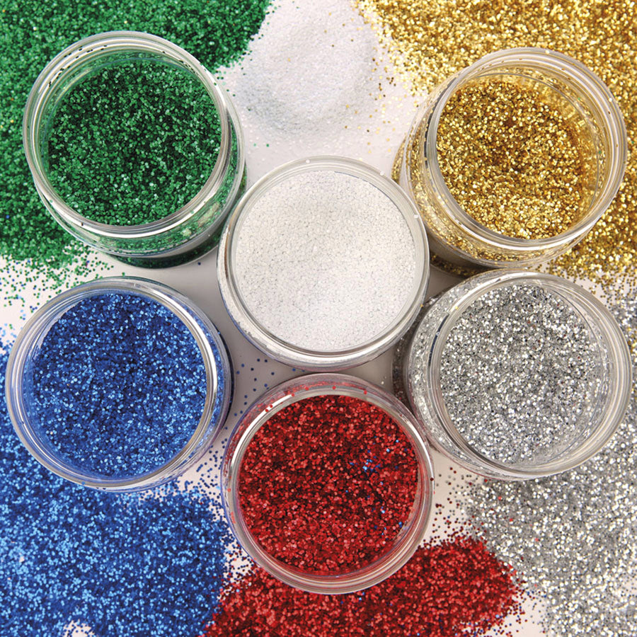 Glitter Assorted 250g 6pk