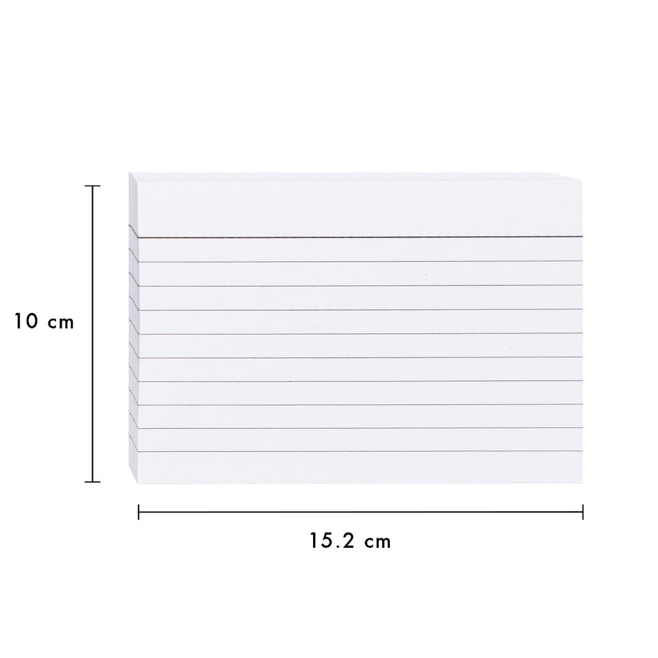 6x4 White Ruled Record Card