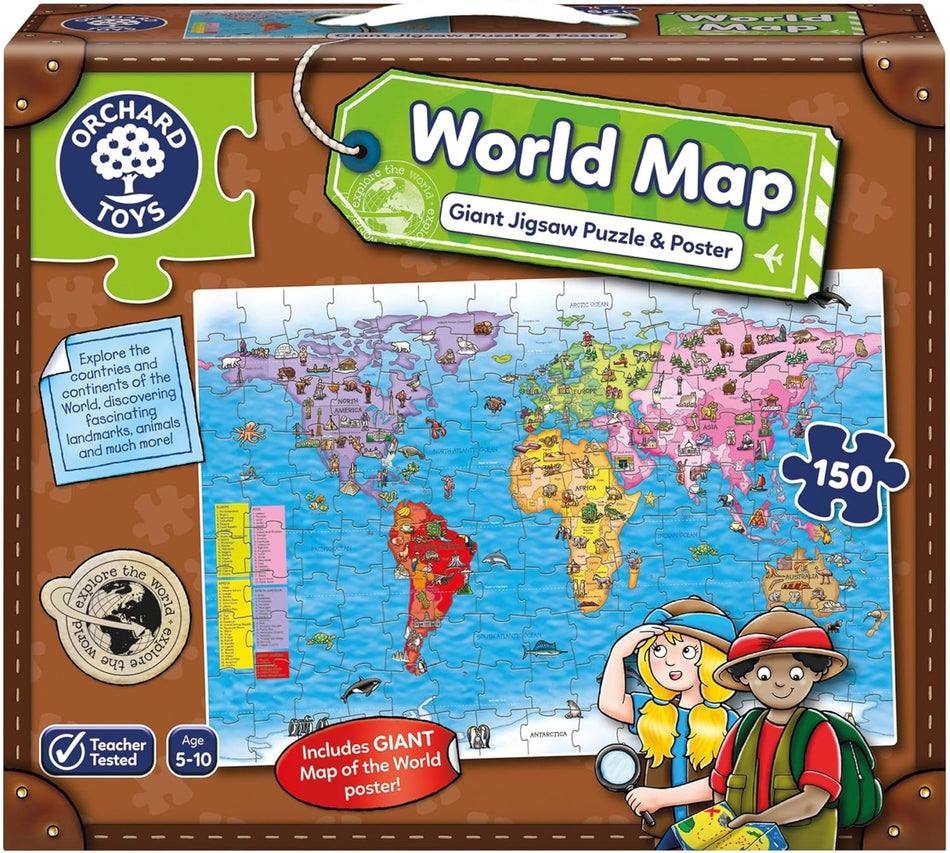 World Map Puzzle & Poster