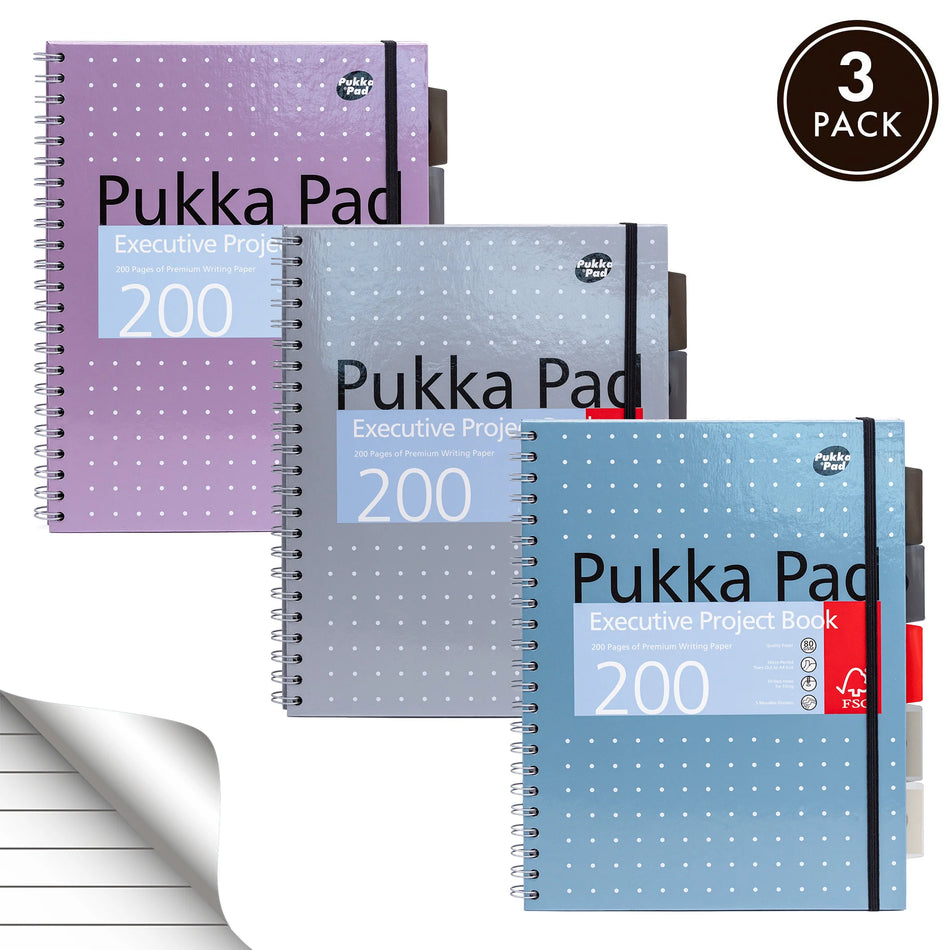 Pukka A4 Metallic Exec Project Book FSC Mix