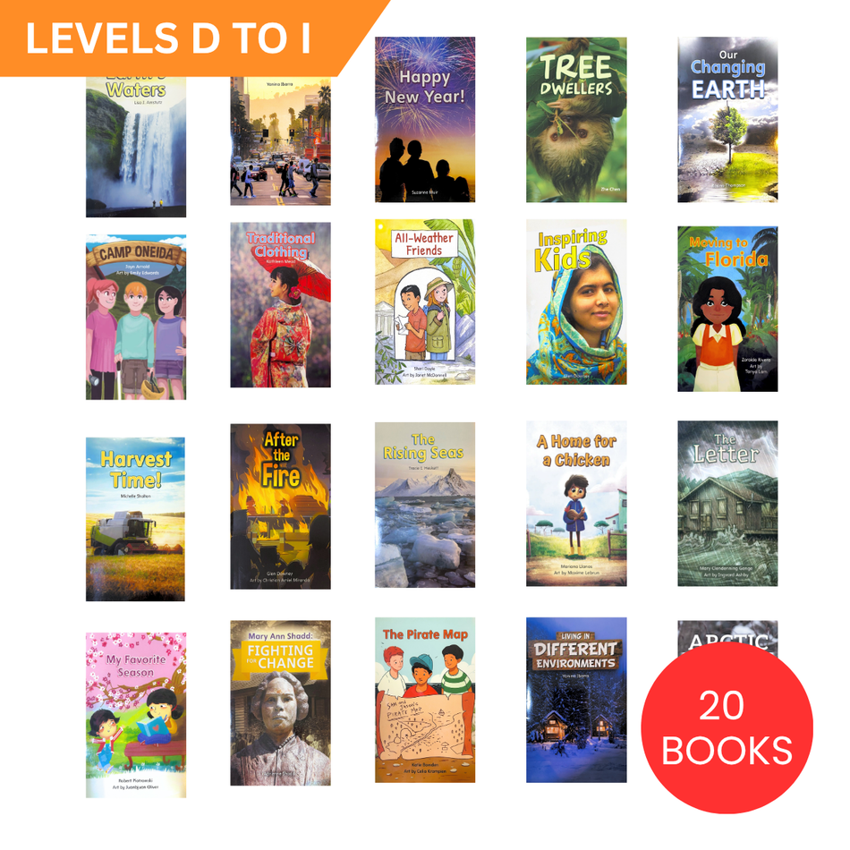 Growing Readers Bookshelf: Levels D-I Collection (20 BOOKS)
