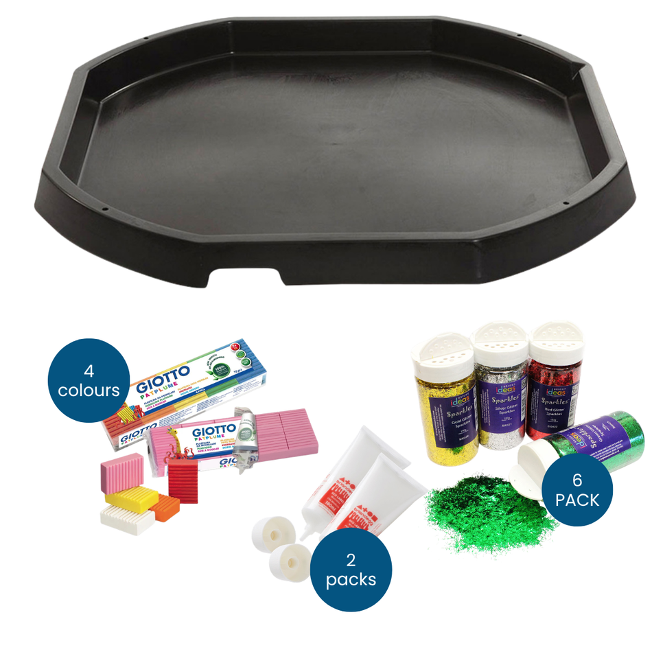 Creative Mark Making Glitter Tuff Tray Play Set