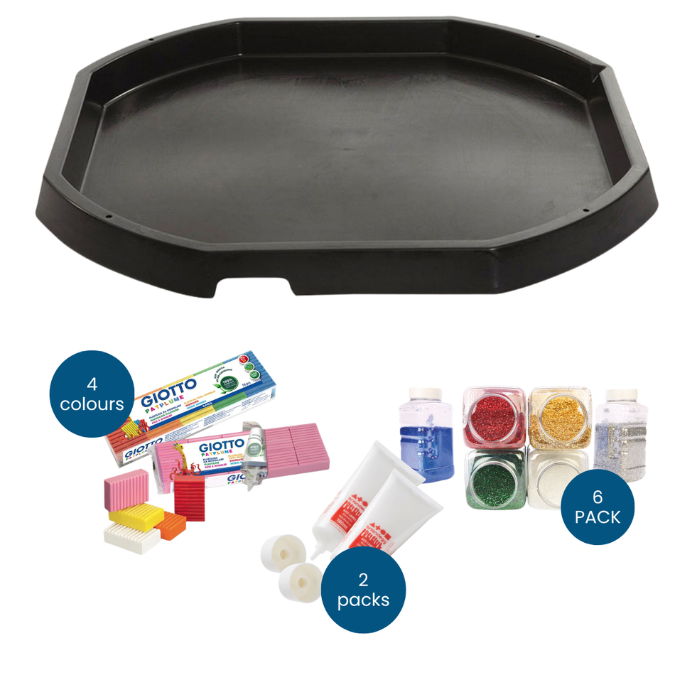 Creative Mark Making Glitter Tuff Tray Play Set
