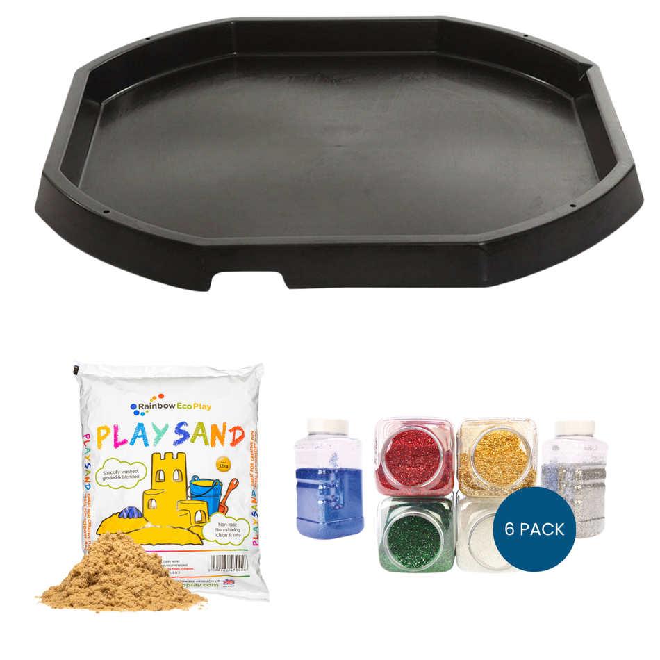 Glitter Sand Tuff Tray Play Set