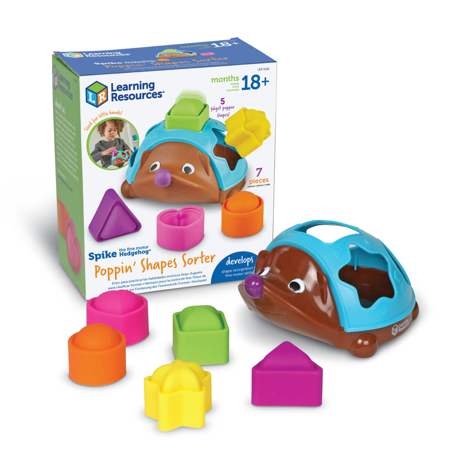 Spike The Fine Motor Hedgehog® Poppin’ Shapes Sorter