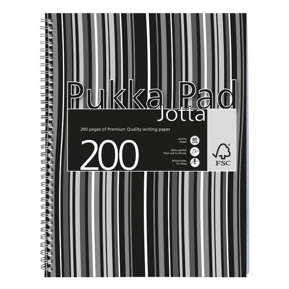 A4 Polyprop Jotta Pad Black Stripe