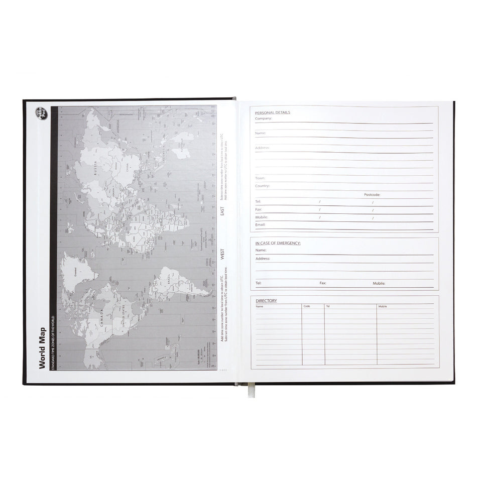 A5 Black Casebound Book with Ribbon