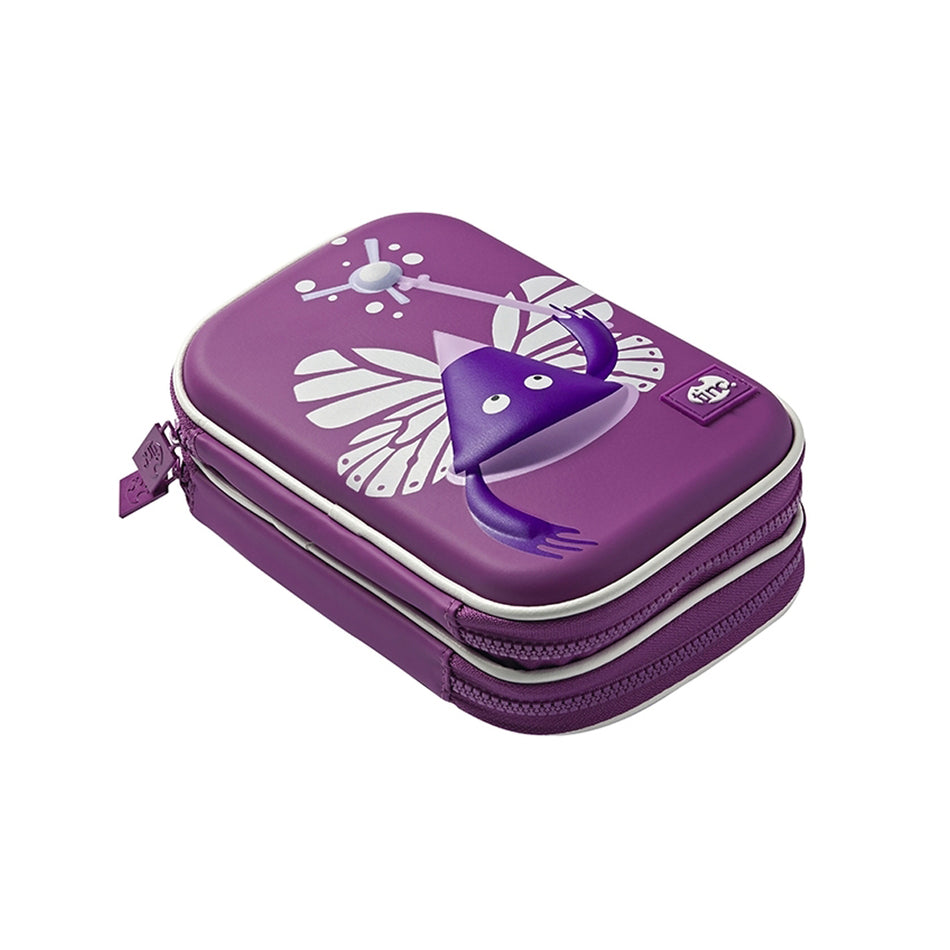 Double Decker Embossed Hardtop Pencil Case