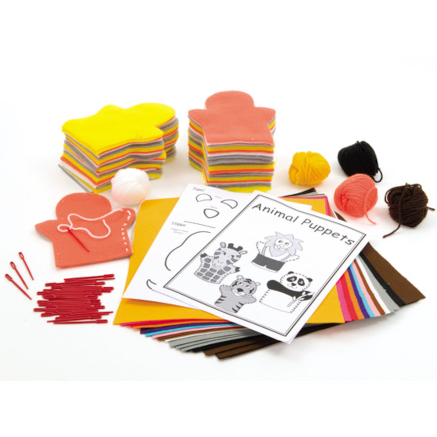 Make Your Own Felt Animal Puppets 30pk