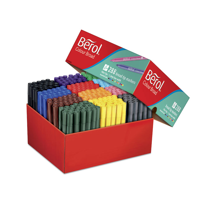 Berol Colour Broad Tipped Assorted Pens 288pk