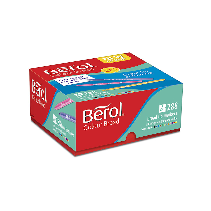 Berol Colour Broad Tipped Assorted Pens 288pk