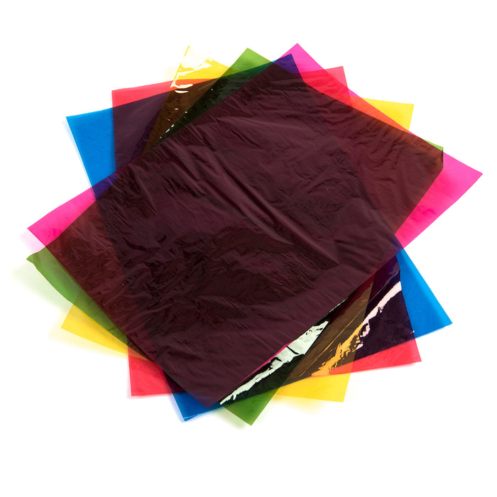 A4 Coloured Cellophane Sheets Assorted 48pk