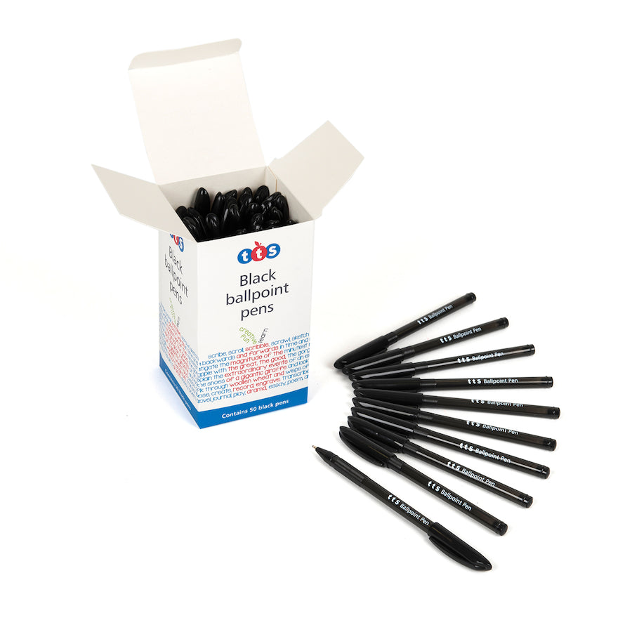TTS Ball Point Pen - Black 50pk