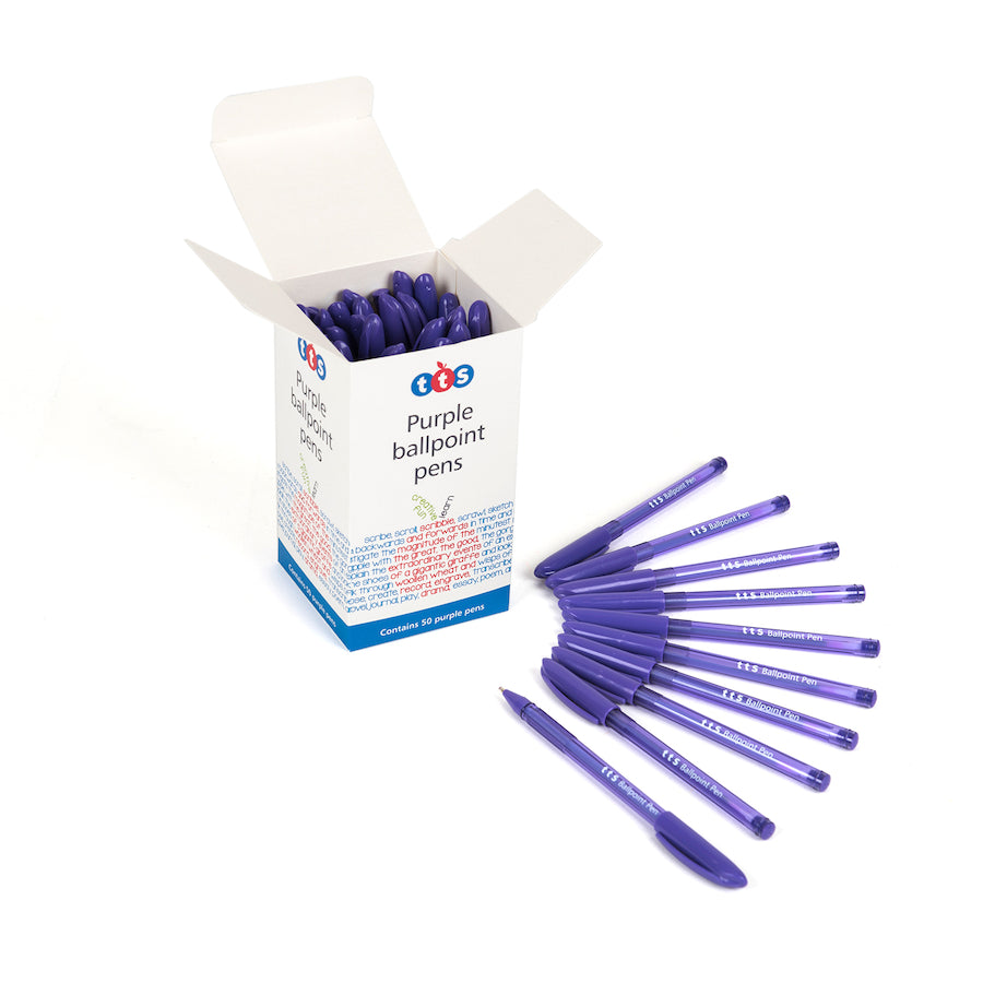 TTS Ball Point Pen - Purple 50pk