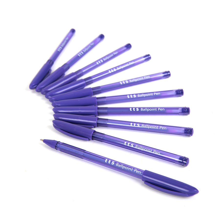 TTS Ball Point Pen - Purple 50pk