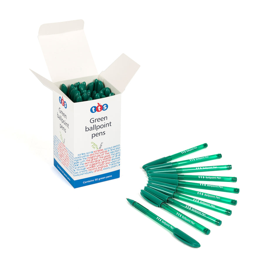 TTS Ball Point Pen - Green 50pk
