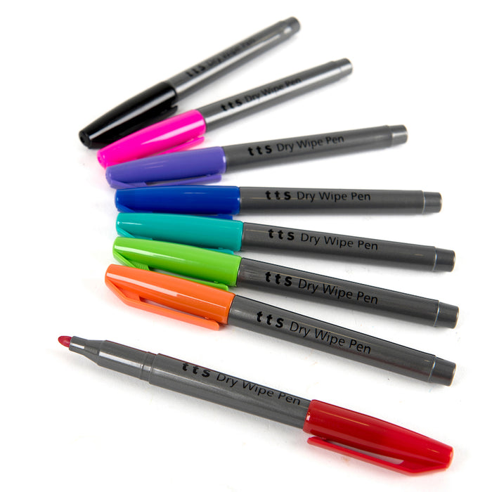 TTS Dry Wipe Pens Black 96pk
