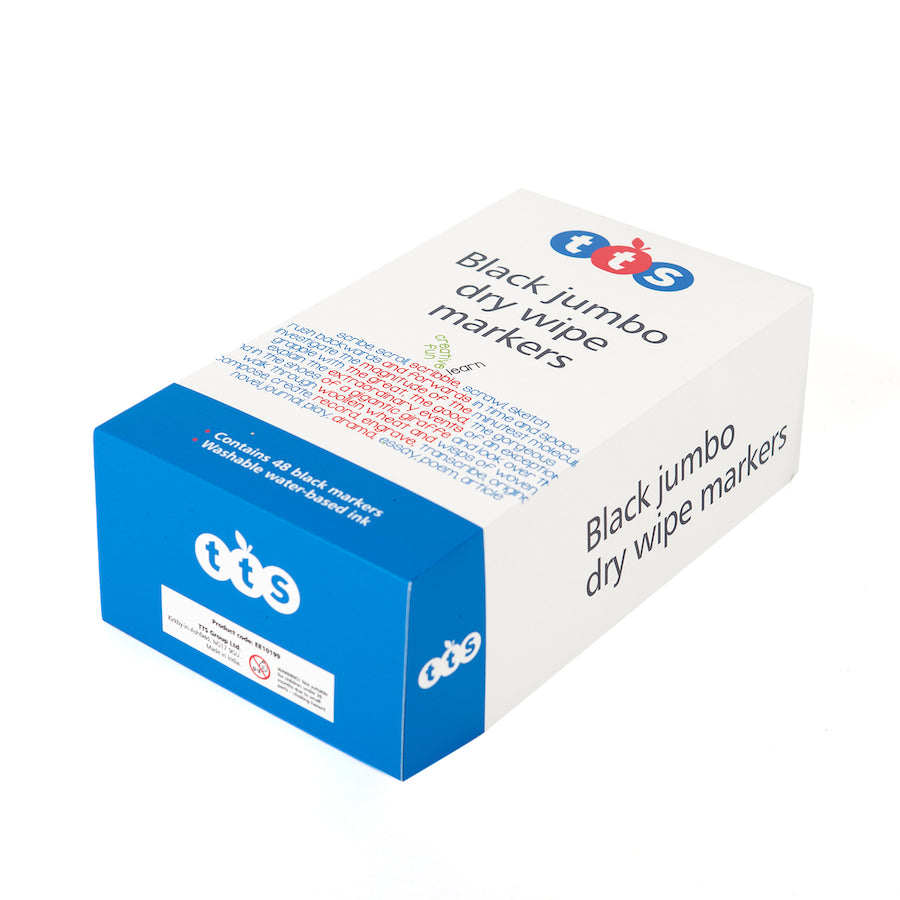 TTS Jumbo Dry Wipe Markers Assorted 12pk