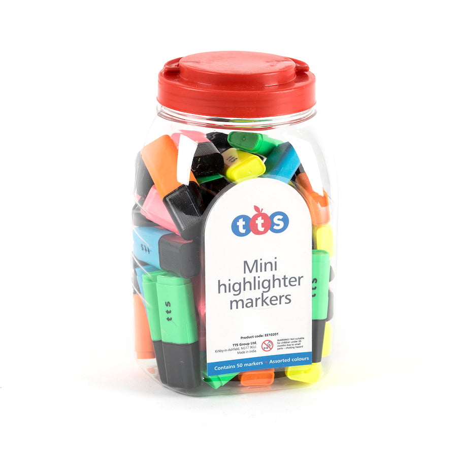 TTS Mini Highlighters Assorted 50pk