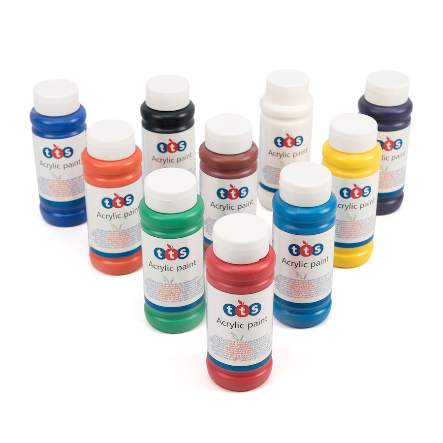 Assorted TTS Acrylic Paint 500ml 12pk