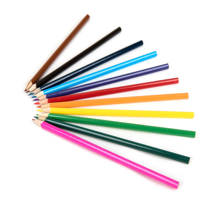 TTS Triangular Colouring Pencils Half Length 144pk