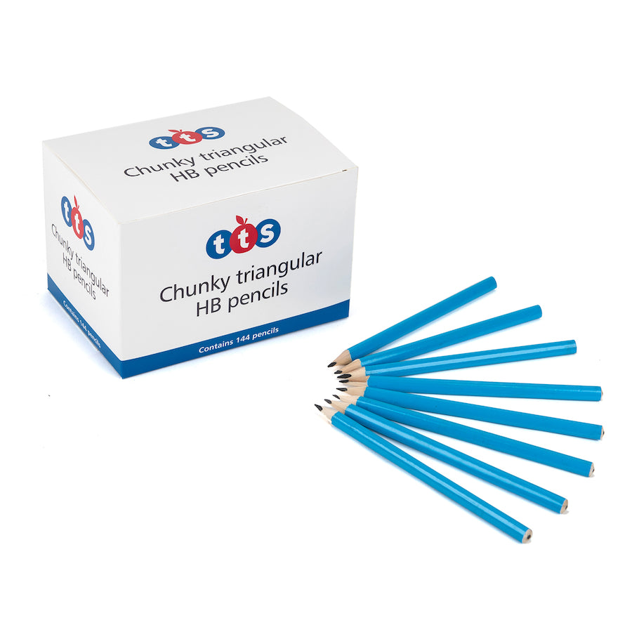 TTS Chunky HB Triangular Pencils Full Length 144pk