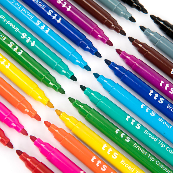 TTS Assorted Broad Colouring Pens in Tub 40pk