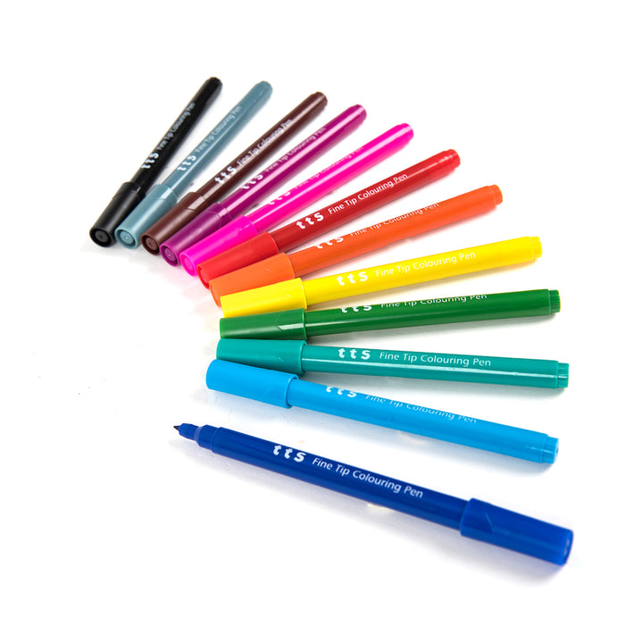 TTS Assorted Broad Tip Colouring Pen 96pk