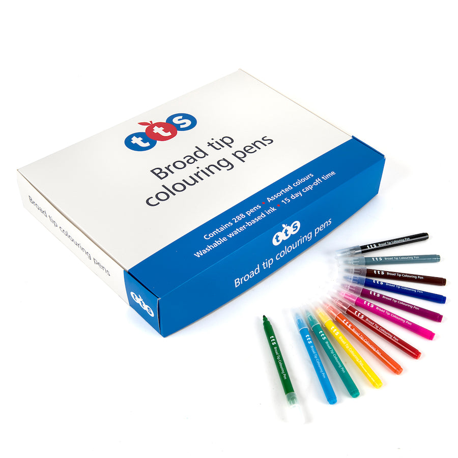 TTS Assorted Broad Tip Colouring Pen 96pk
