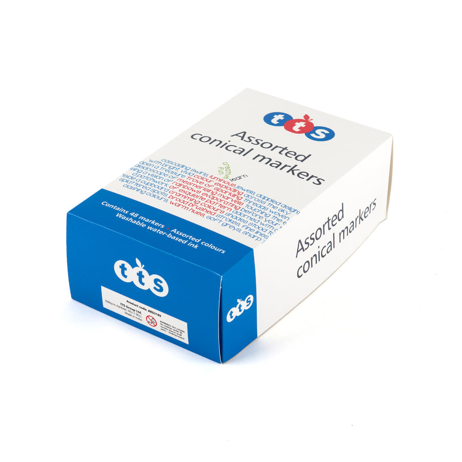 TTS Assorted Conical Markers 144pk