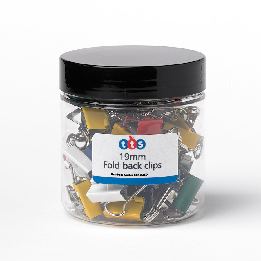 TTS Assorted Foldback Clips 19mm