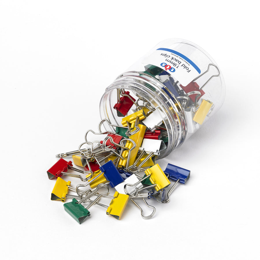 TTS Assorted Foldback Clips 19mm