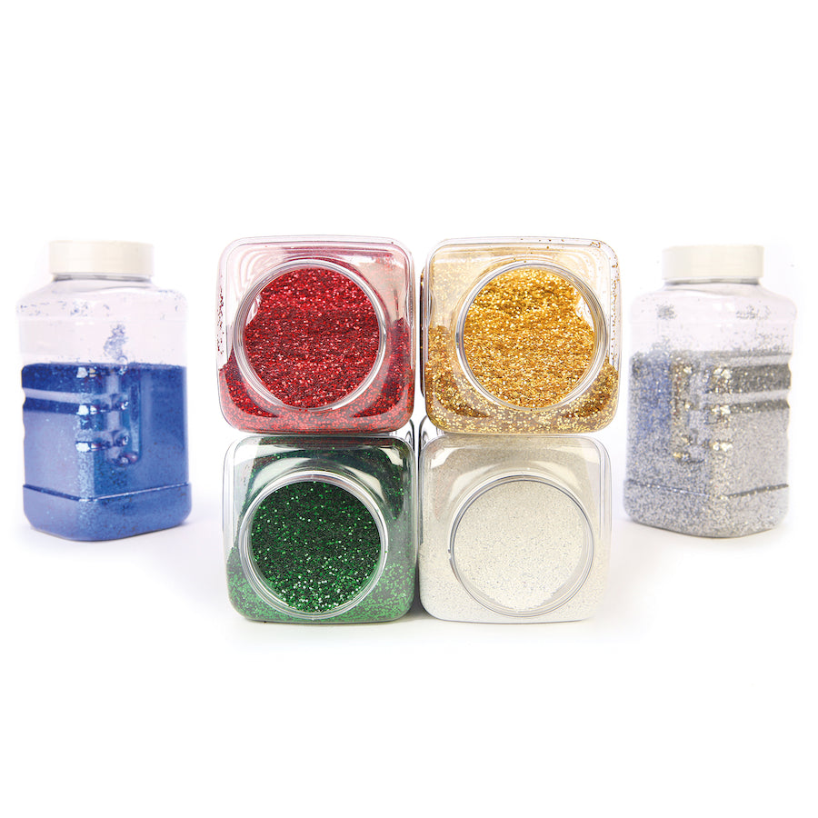 6 x 500g Glitter Tubs
