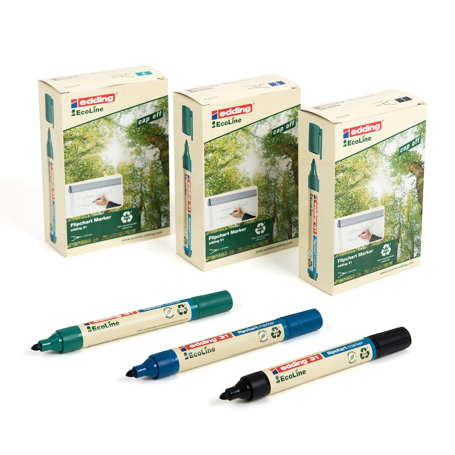 Edding 31 EcoLine Flipchart Marker 10pk Blue