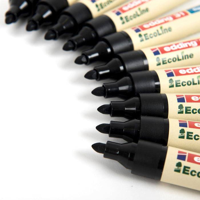Edding 31 EcoLine Flipchart Marker 10pk Black