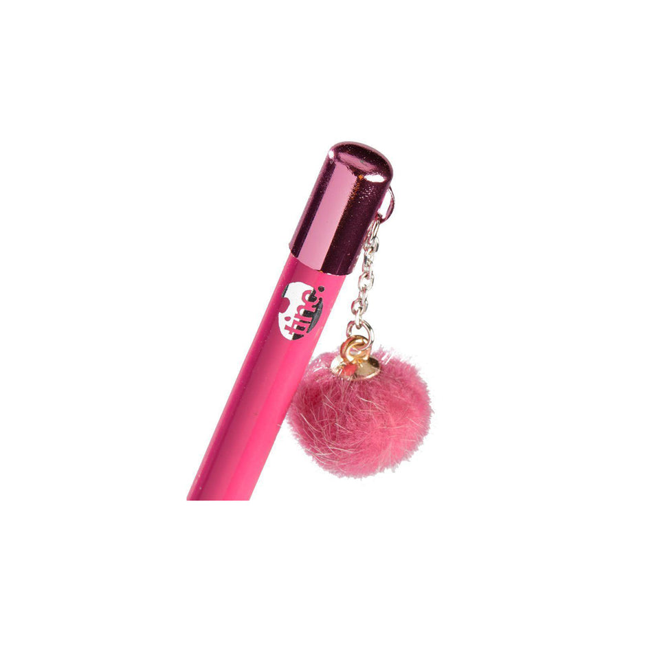 Pom Pom Charm Pencil - Pink