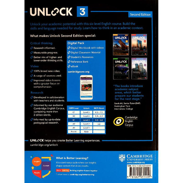 Unlock Level 3 Reading, Writing and Critical Thinking Student`s Book with Digital Pack (PRINT)