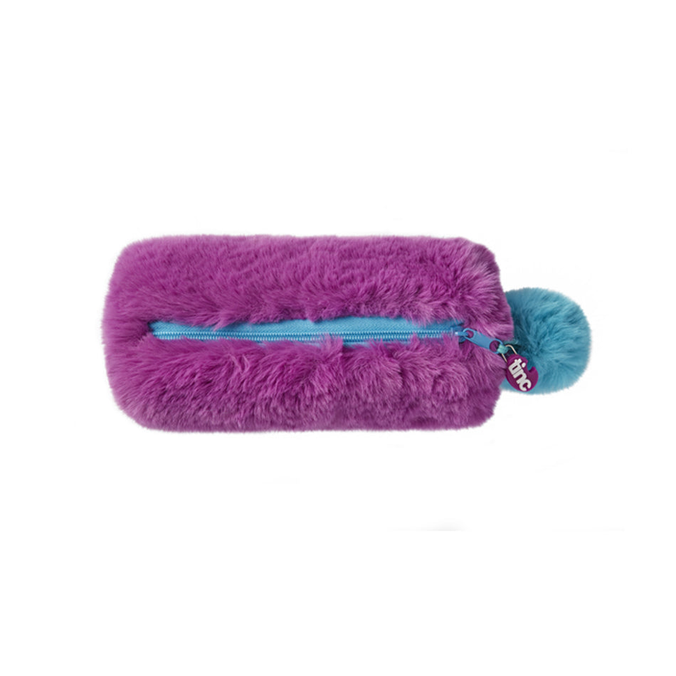 Fluffy Pencil Case - Purple
