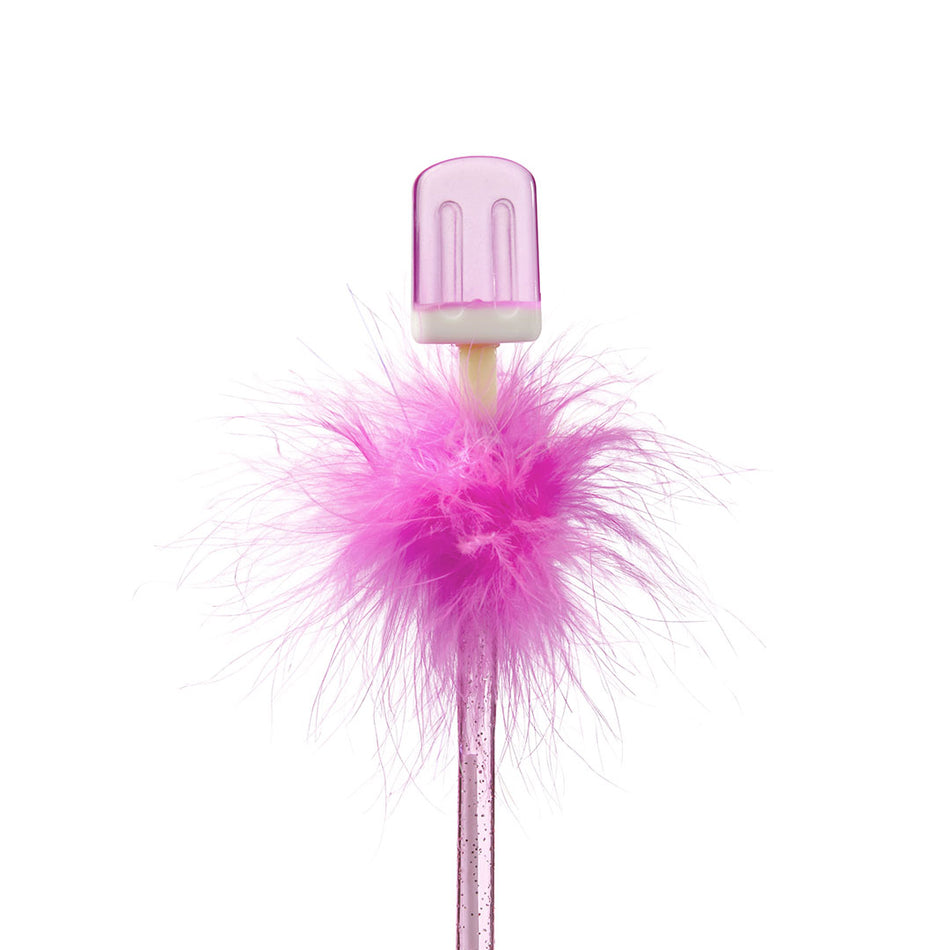 Ice Lolly Feather Pen - Pink